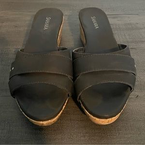Women’s black wedges by Sahara Size 7